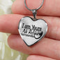 I Am Yours No Refund Necklace Stainless Steel or 18k Gold Heart Pendant 18-22" - Express Your Love Gifts