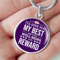 I'Ll Give You My Best Nurse Gift Circle Necklace Stainless Steel or 18k Gold 18-22"-Express Your Love Gifts