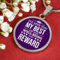 I'Ll Give You My Best Nurse Gift Circle Necklace Stainless Steel or 18k Gold 18-22"-Express Your Love Gifts