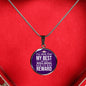 I'Ll Give You My Best Nurse Gift Circle Necklace Stainless Steel or 18k Gold 18-22"-Express Your Love Gifts