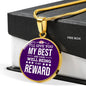 I'Ll Give You My Best Nurse Gift Circle Necklace Stainless Steel or 18k Gold 18-22"-Express Your Love Gifts