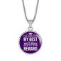 I'Ll Give You My Best Nurse Gift Circle Necklace Stainless Steel or 18k Gold 18-22"-Express Your Love Gifts