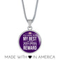 I'Ll Give You My Best Nurse Gift Circle Necklace Stainless Steel or 18k Gold 18-22"-Express Your Love Gifts
