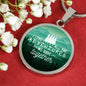 I Love All The Adventures We Have Together Circle Necklace Stainless Steel 18-22" - Express Your Love Gifts