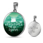 I Love All The Adventures We Have Together Circle Necklace Stainless Steel 18-22" - Express Your Love Gifts