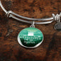 I Love All The Adventures We Have Together Stainless Steel or 18k Gold Circle Bangle Bracelet - Express Your Love Gifts