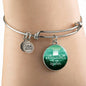 I Love All The Adventures We Have Together Stainless Steel or 18k Gold Circle Bangle Bracelet - Express Your Love Gifts
