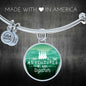 I Love All The Adventures We Have Together Stainless Steel or 18k Gold Circle Bangle Bracelet - Express Your Love Gifts