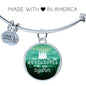 I Love All The Adventures We Have Together Stainless Steel or 18k Gold Circle Bangle Bracelet - Express Your Love Gifts