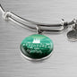 I Love All The Adventures We Have Together Stainless Steel or 18k Gold Circle Bangle Bracelet - Express Your Love Gifts
