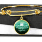 I Love All The Adventures We Have Together Stainless Steel or 18k Gold Circle Bangle Bracelet - Express Your Love Gifts