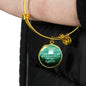 I Love All The Adventures We Have Together Stainless Steel or 18k Gold Circle Bangle Bracelet - Express Your Love Gifts