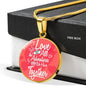 I Love All The Adventures We Have Together (Travel) Circle Necklace Stainless Steel or 18k Gold 18-22" - Express Your Love Gifts