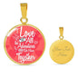 I Love All The Adventures We Have Together (Travel) Circle Necklace Stainless Steel or 18k Gold 18-22" - Express Your Love Gifts