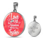 I Love All The Adventures We Have Together (Travel) Circle Necklace Stainless Steel or 18k Gold 18-22" - Express Your Love Gifts