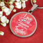 I Love All The Adventures We Have Together (Travel) Circle Necklace Stainless Steel or 18k Gold 18-22" - Express Your Love Gifts