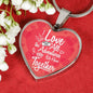 I Love All The Adventures We Have Together (Travel) Necklace Stainless Steel or 18k Gold Heart Pendant 18-22" - Express Your Love Gifts
