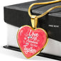 I Love All The Adventures We Have Together (Travel) Necklace Stainless Steel or 18k Gold Heart Pendant 18-22" - Express Your Love Gifts