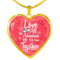 I Love All The Adventures We Have Together (Travel) Necklace Stainless Steel or 18k Gold Heart Pendant 18-22" - Express Your Love Gifts