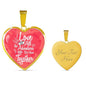 I Love All The Adventures We Have Together (Travel) Necklace Stainless Steel or 18k Gold Heart Pendant 18-22" - Express Your Love Gifts