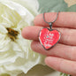 I Love All The Adventures We Have Together (Travel) Necklace Stainless Steel or 18k Gold Heart Pendant 18-22" - Express Your Love Gifts