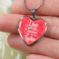 I Love All The Adventures We Have Together (Travel) Necklace Stainless Steel or 18k Gold Heart Pendant 18-22" - Express Your Love Gifts