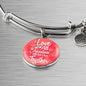 I Love All The Adventures We Have Together (Travel) Stainless Steel or 18k Gold Circle Bangle Bracelet - Express Your Love Gifts