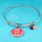 I Love All The Adventures We Have Together (Travel) Stainless Steel or 18k Gold Circle Bangle Bracelet - Express Your Love Gifts