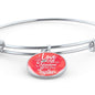 I Love All The Adventures We Have Together (Travel) Stainless Steel or 18k Gold Circle Bangle Bracelet - Express Your Love Gifts