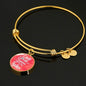 I Love All The Adventures We Have Together (Travel) Stainless Steel or 18k Gold Circle Bangle Bracelet - Express Your Love Gifts