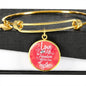 I Love All The Adventures We Have Together (Travel) Stainless Steel or 18k Gold Circle Bangle Bracelet - Express Your Love Gifts