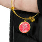 I Love All The Adventures We Have Together (Travel) Stainless Steel or 18k Gold Circle Bangle Bracelet - Express Your Love Gifts