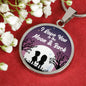 I Love You To The Moon & Back Circle Necklace Stainless Steel or 18k Gold 18-22"-Express Your Love Gifts