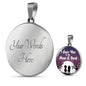 I Love You To The Moon & Back Circle Necklace Stainless Steel or 18k Gold 18-22"-Express Your Love Gifts