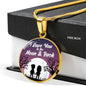 I Love You To The Moon & Back Circle Necklace Stainless Steel or 18k Gold 18-22"-Express Your Love Gifts