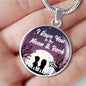 I Love You To The Moon & Back Circle Necklace Stainless Steel or 18k Gold 18-22"-Express Your Love Gifts