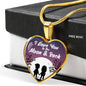 I Love You To The Moon & Back Love Stainless Steel or 18k Gold Heart Pendant Necklace 18-22"-Express Your Love Gifts