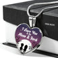 I Love You To The Moon & Back Love Stainless Steel or 18k Gold Heart Pendant Necklace 18-22"-Express Your Love Gifts