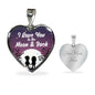 I Love You To The Moon & Back Love Stainless Steel or 18k Gold Heart Pendant Necklace 18-22"-Express Your Love Gifts