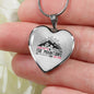 I Love You To The Mountains And Back Necklace Stainless Steel or 18k Gold Heart Pendant 18-22" - Express Your Love Gifts