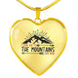 I Love You To The Mountains And Back Necklace Stainless Steel or 18k Gold Heart Pendant 18-22" - Express Your Love Gifts