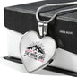 I Love You To The Mountains And Back Necklace Stainless Steel or 18k Gold Heart Pendant 18-22" - Express Your Love Gifts