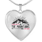 I Love You To The Mountains And Back Necklace Stainless Steel or 18k Gold Heart Pendant 18-22" - Express Your Love Gifts