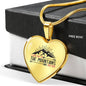 I Love You To The Mountains And Back Necklace Stainless Steel or 18k Gold Heart Pendant 18-22" - Express Your Love Gifts