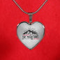 I Love You To The Mountains And Back Necklace Stainless Steel or 18k Gold Heart Pendant 18-22" - Express Your Love Gifts