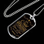 I'm Strong Because Of God'S Grace Necklace Stainless Steel or 18k Gold Dog Tag 24" Chain-Express Your Love Gifts