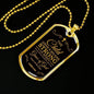 I'm Strong Because Of God'S Grace Necklace Stainless Steel or 18k Gold Dog Tag 24" Chain-Express Your Love Gifts