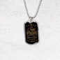 I'm Strong Because Of God'S Grace Necklace Stainless Steel or 18k Gold Dog Tag 24" Chain-Express Your Love Gifts
