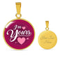 I'm Yours Circle Necklace Stainless Steel or 18k Gold 18-22"-Express Your Love Gifts