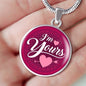 I'm Yours Circle Necklace Stainless Steel or 18k Gold 18-22"-Express Your Love Gifts